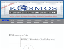 Tablet Screenshot of kosmos-sicherheit.de